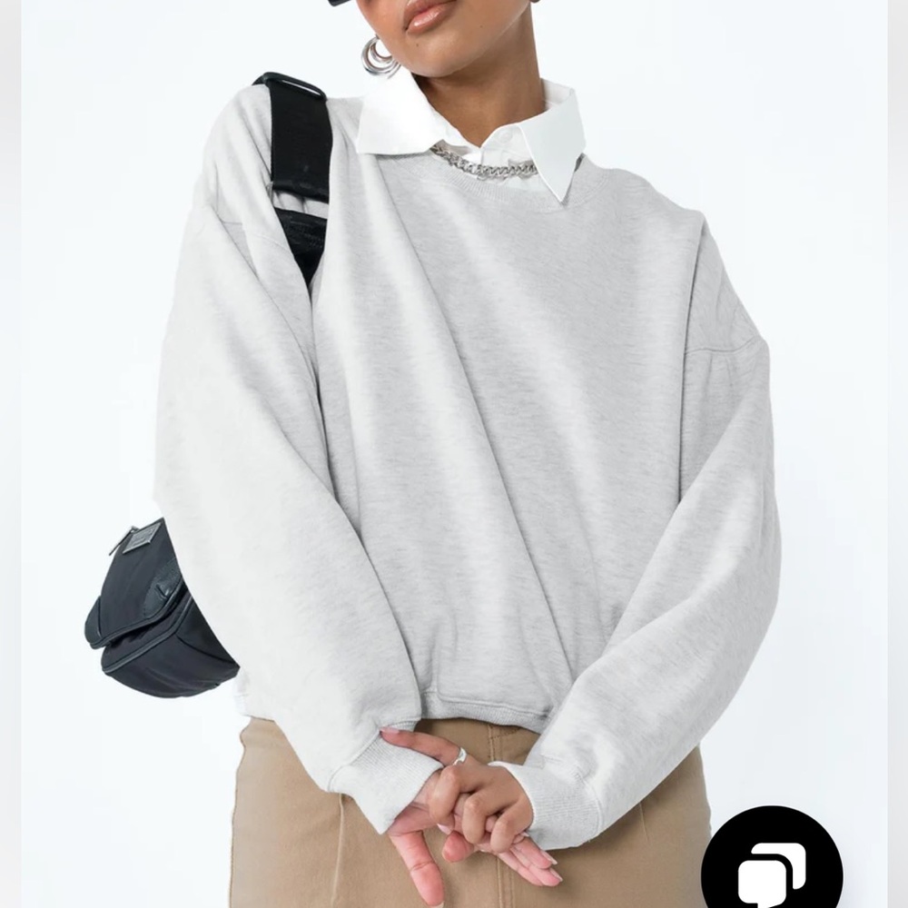 Princess Polly Gray Collared Sweater